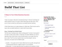 Tablet Screenshot of buildthatlist.com